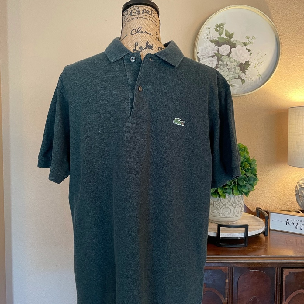 {Lacoste} Classic Alligator Logo Polo~Marbled Green